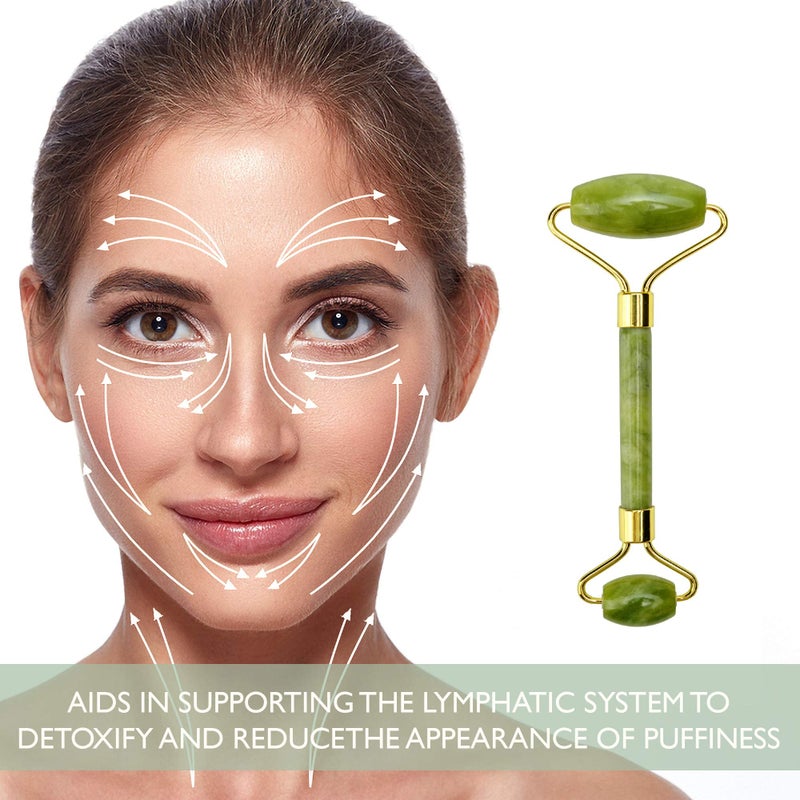 Perfecore Ice Face Mask + Jade Roller - Beauty Roller Face Neck Massage Tool - Stone Face Roller & Facial Mask Set for Wrinkles Fine Lines & Anti Aging, Puffy Eyes, Dark Circles & Overall Skin Care - Image 2